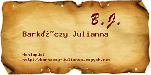 Barkóczy Julianna névjegykártya