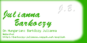 julianna barkoczy business card