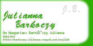 julianna barkoczy business card